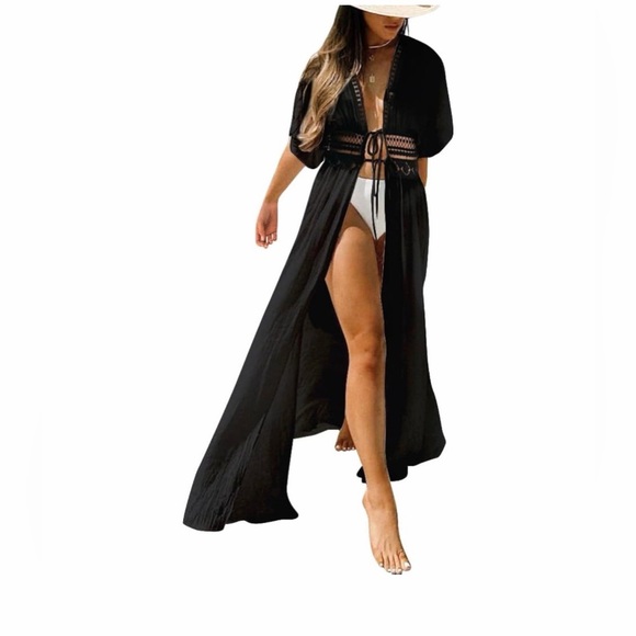 Other - Elegant Black Swim Cover-Up